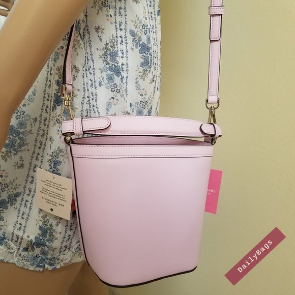 KATE SPADE PIPPA FLOCK PARTY CROSSBODY BUCKET - Picture 7 of 12